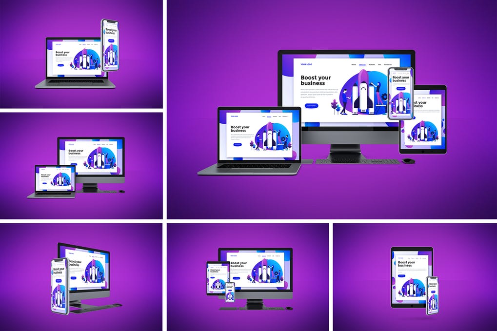 Free responsive website design showcasing mockup psd · instructions: 520 Best Responsive Website Mockup Templates Free Premium