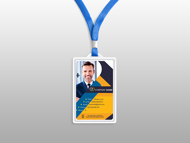 Id card free mockup to showcase your branding design in a photorealistic look. Id Card Design Free Vector Templates Psd Cdr File Download