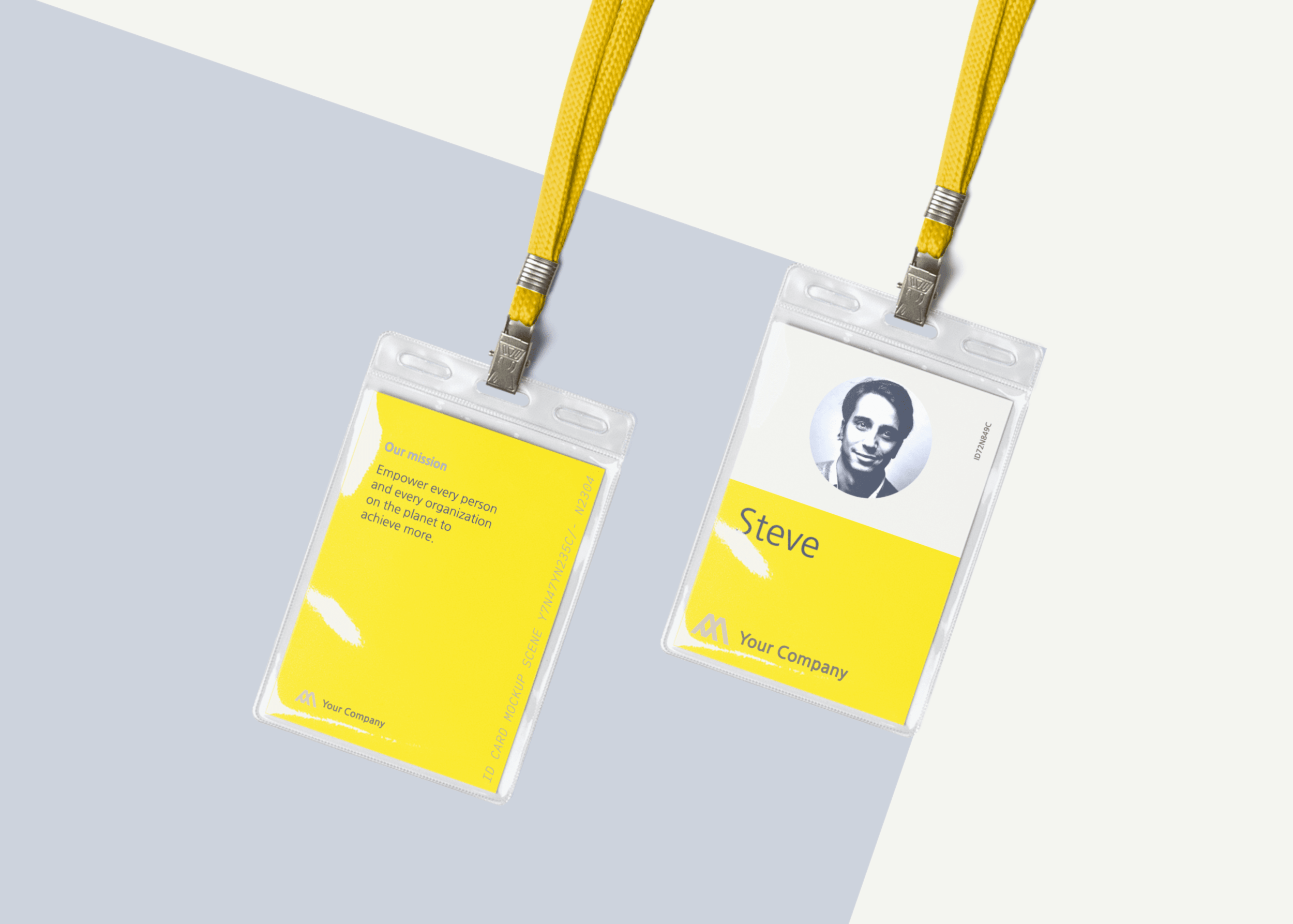 Trade show & event badge id psd mockups. Id Card Mockup Scene