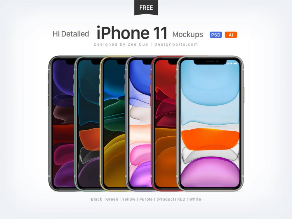 This mockup shows the front and back of an iphone 11 pro. Iphone 11 Pro Mockup Psd Sketch December 2021 Ux Planet