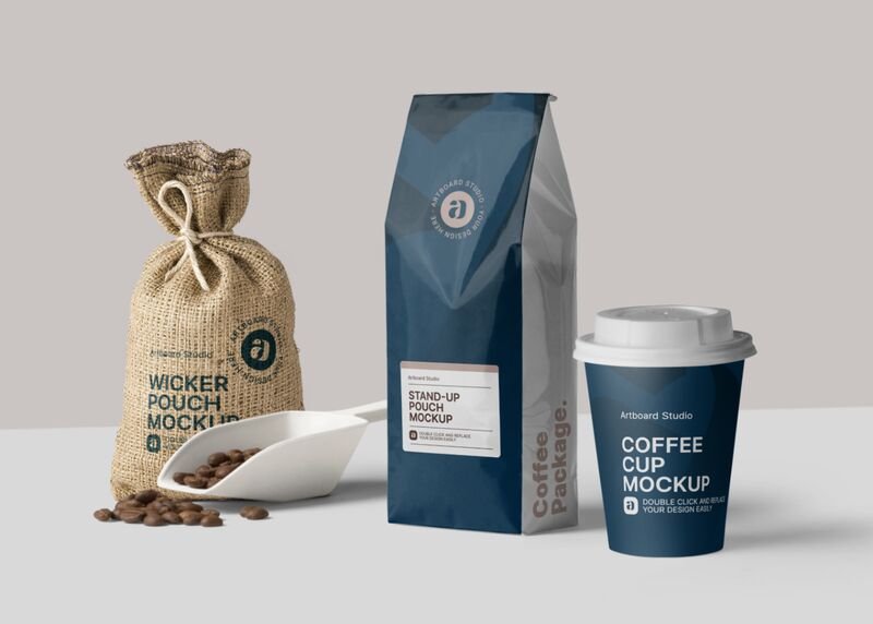 In post, we collected 25+ best coffee packaging mockup psd templates that you can download for a brand new. Coffee Packaging Set Mockup Template