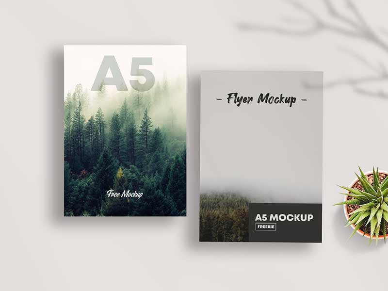 20+ Download A5 Flyer Mockup&nbsp;Psd