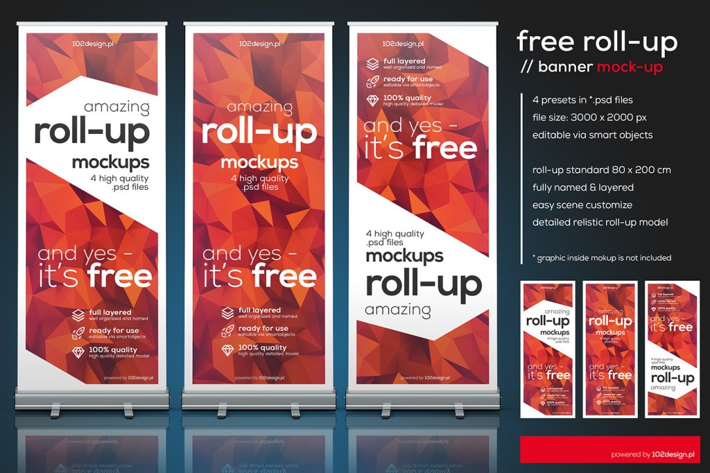 14+ Download Roll Up Banner Mockup Free&nbsp;Psd
