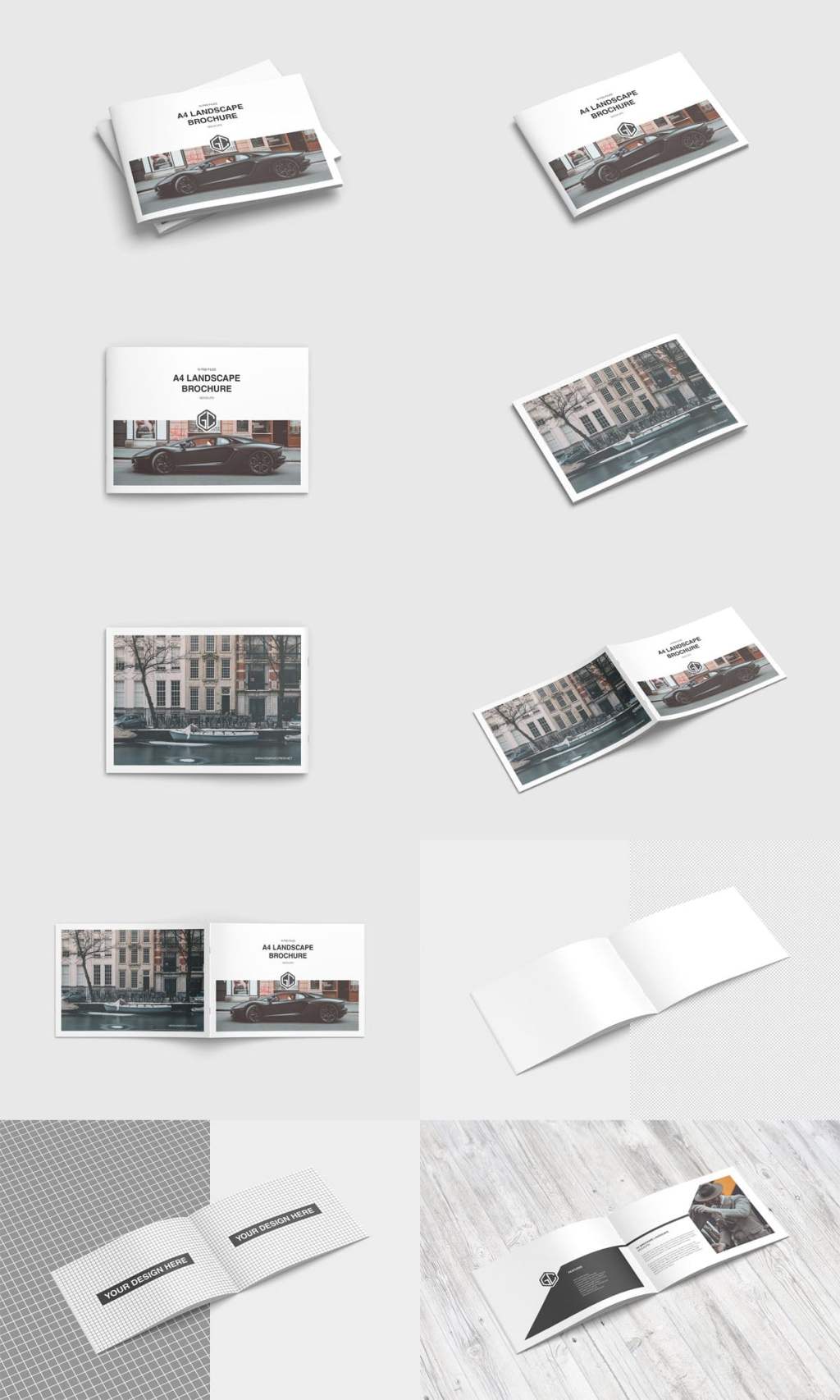 21+ Download A4 Landscape Brochure Mockup Free&nbsp;Psd