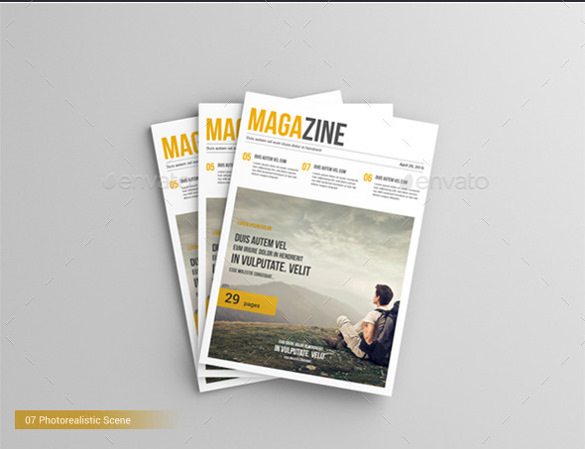 14+ Download A4 Magazine Mockup Free&nbsp;Psd