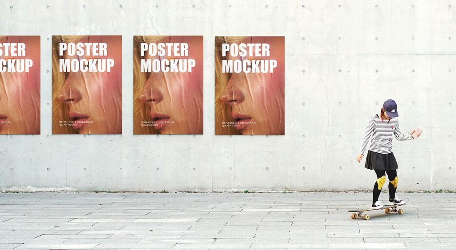 Latest source of free poster mockup psd templates online! Free Urban Wall Poster Mockup Psd Titanui
