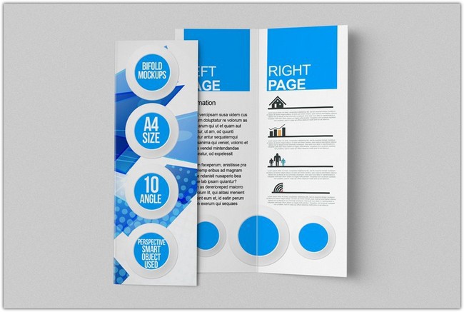 48+ Download Bi Fold Brochure Mockup Psd&nbsp;Free