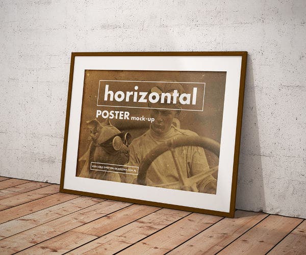 10+ Download A4 Horizontal Poster Mockup&nbsp;Psd