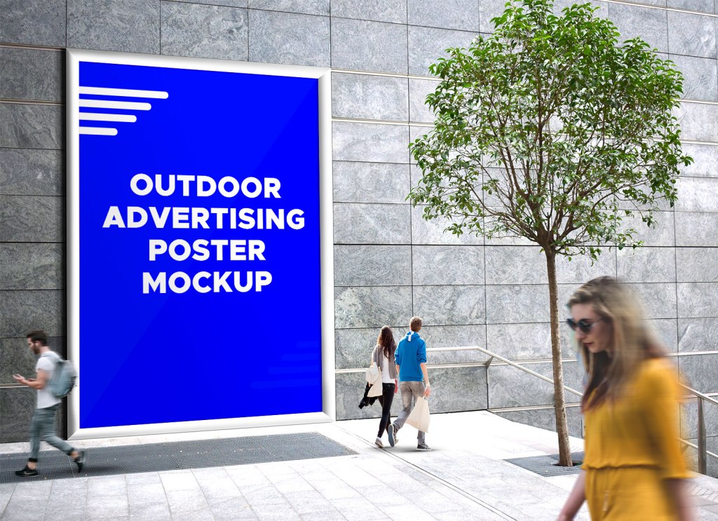 50+ Download Outdoor Poster Mockup Free&nbsp;Psd