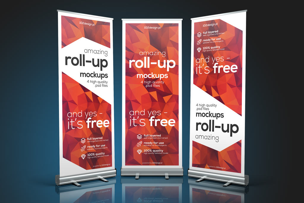 32+ Download Roll Up Banner Mockup Free Psd