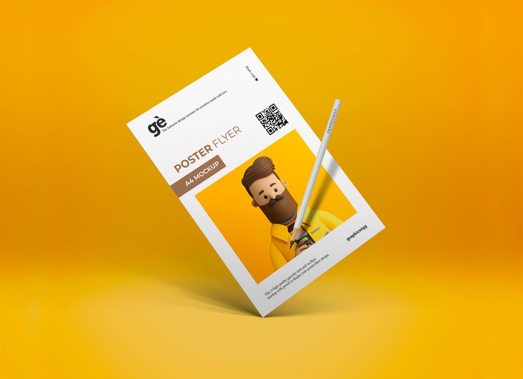 26+ Download A4 Flyer Mockup Free&nbsp;Psd