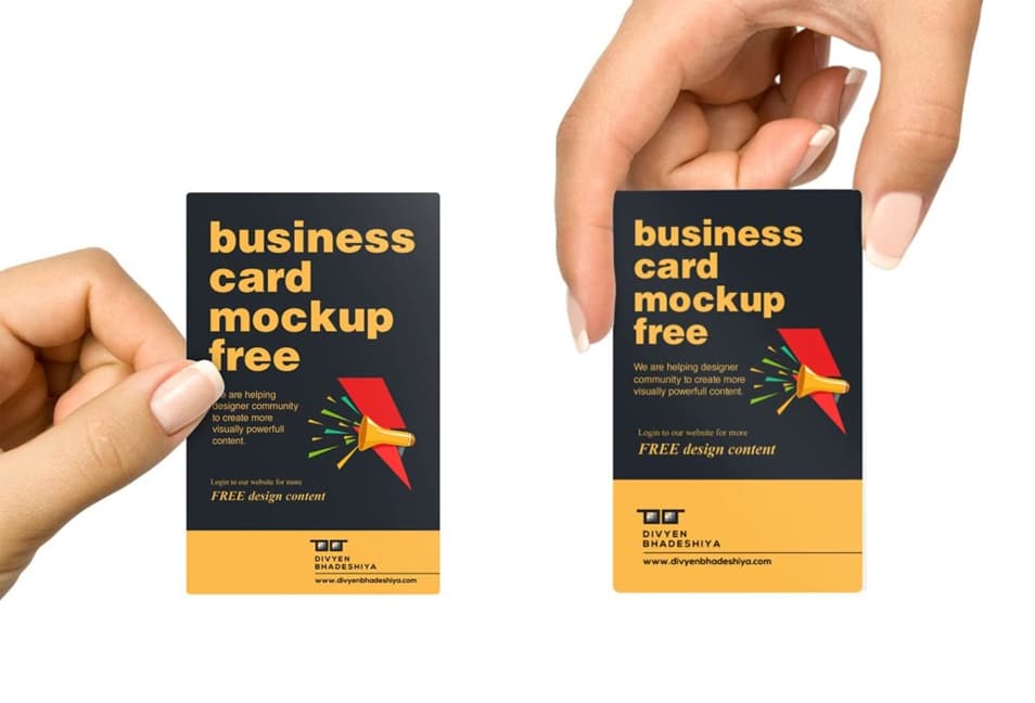 18+ Download Vertical Business Card Mockup&nbsp;Psd