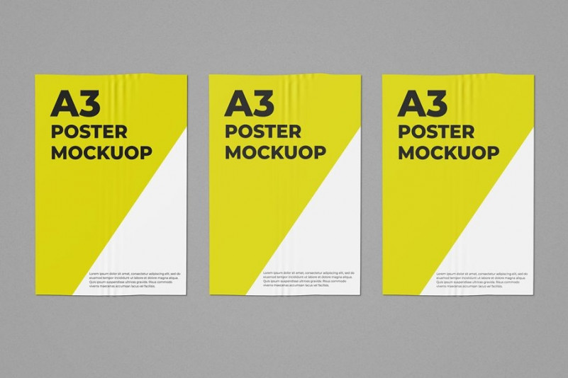 42+ Download Glued Poster Mockup Free&nbsp;Psd